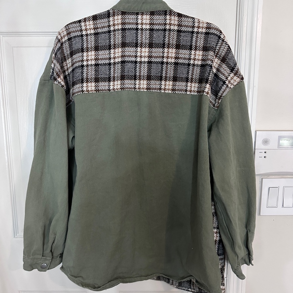 Women’s shacket. Denim and flannel. - Picture 2 of 3